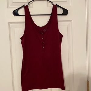 Old Navy Burgundy Henley Tank